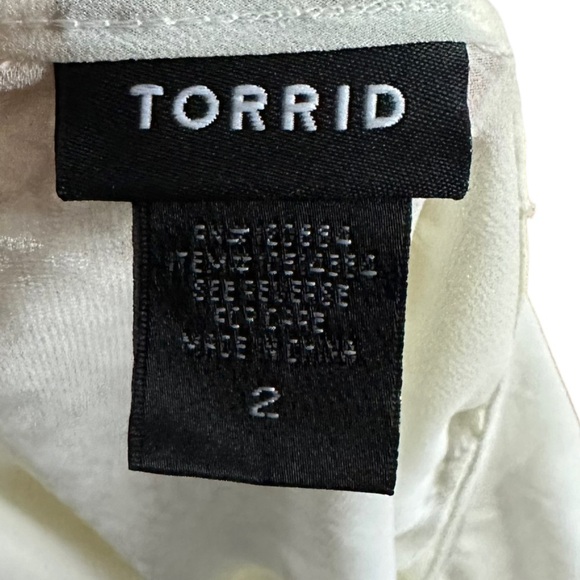 Torrid White BOHO Lace Flowy Long Sleeve Top Size: 2X - Picture 4 of 9